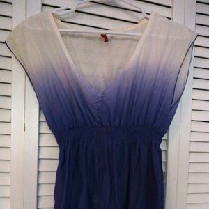 Blue & White Tie-Dye Dress